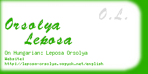 orsolya leposa business card